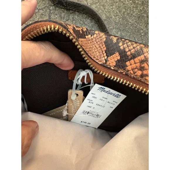Madewell Multicolor Snake Embossed Transport Camera Bag Crossbody Bag  MSRP 148 - Picture 4 of 4